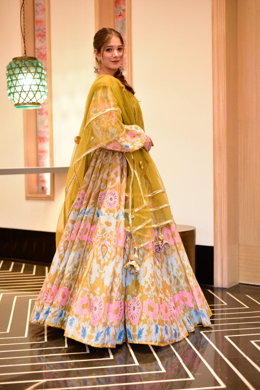 medallion floral lehenga choli