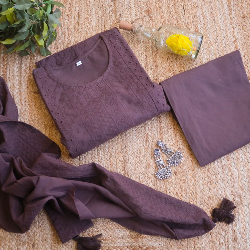 Kesariyavanity Cutwork Embroidered Festive Ready Suit Set - DEAL